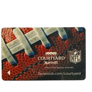 Courtyard by Marriott Hotel Card Collectible NFL Sports Hotel Room Key